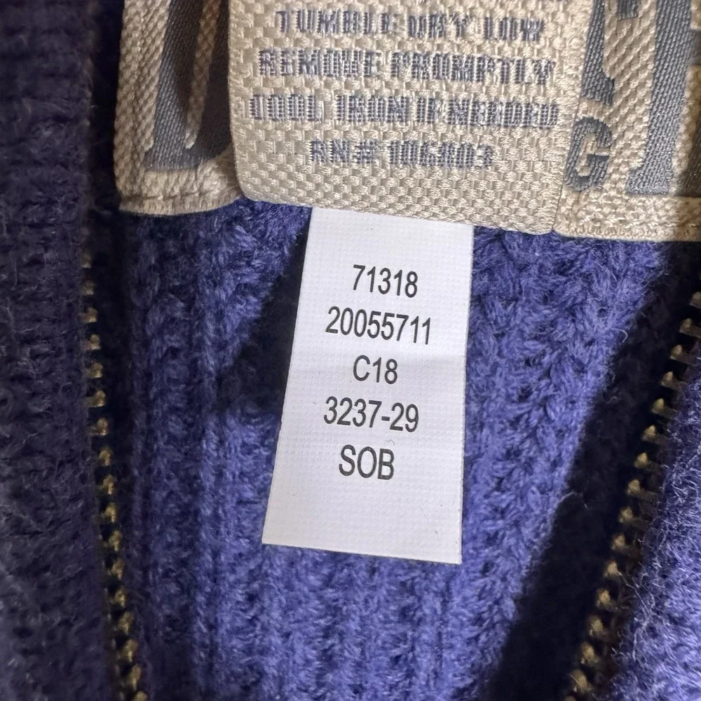 Duluth Trading Burly Retirement Sweater Men XLT Waffle Knit 1/4 Zip Ribbed 71318